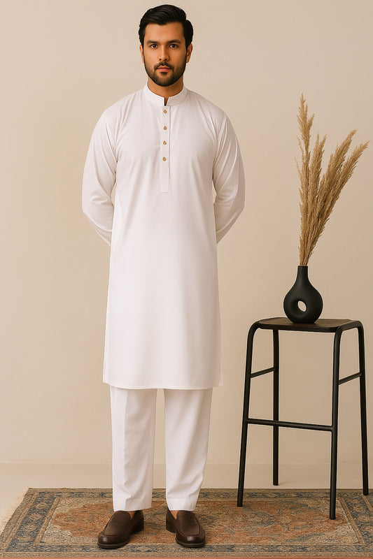 White Luxury - Kurta With Trouser